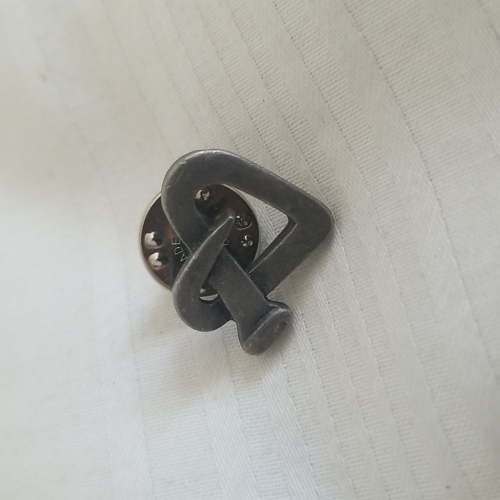 CTA Silver Twist Heart Lapel Pin